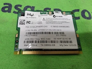 GENUINE IBM THINKPAD R51 WIRELESS CARD WM3B2200BG 27K9932 N14608 - Photo 1/1