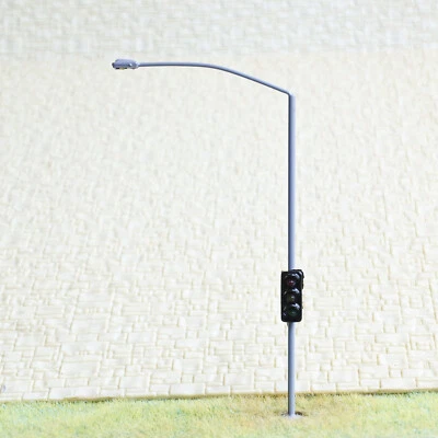 1 x traffic signal with street light HO OO scale model railroad led lamps #corGB - Image 1 of 4