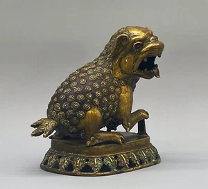 c. 1790 FINE QING DINASTÍA CHINA BRONCE KYLIN QUEMADOR DE INCIENSO DRAGÓN PERRO DE FOO - Imagen 1 de 19
