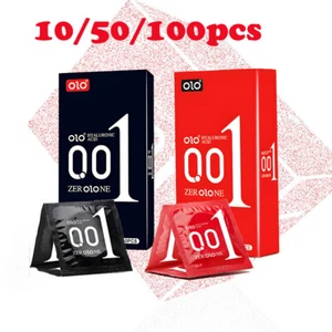 10/50/100pcs Ultra Thin Condom Natural Latex Large particle Condom Lubricated - Picture 1 of 13