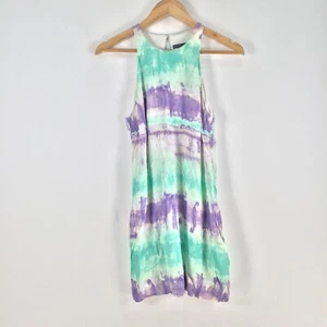 Zara womens tank dress size XS aus 6 shift tie dye sleeveless viscose 090646 - Picture 1 of 10