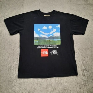 The North Face x Online Ceramics Smile Sky T-Shirt Men Large Black Short Sleeve - Picture 1 of 9