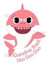 IRON ON TRANSFER  - Grandma Shark  T-SHIRT TRANSFER  Doo  Doo Baby Shark Family