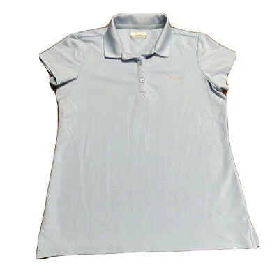 Columbia Polo Shirt Womens Size M Blue PFG Casual Short Sleeve Ladies - Image 1 of 4
