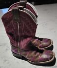Ariat Boots Brown Twisted Tycoon Kids Plum Pink 10021594 Girls Size 11 Rodeo
