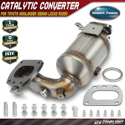 Front Left Catalytic Converter for Toyota Highlander Sienna Lexus RX350 RX450h - Image 1 of 4