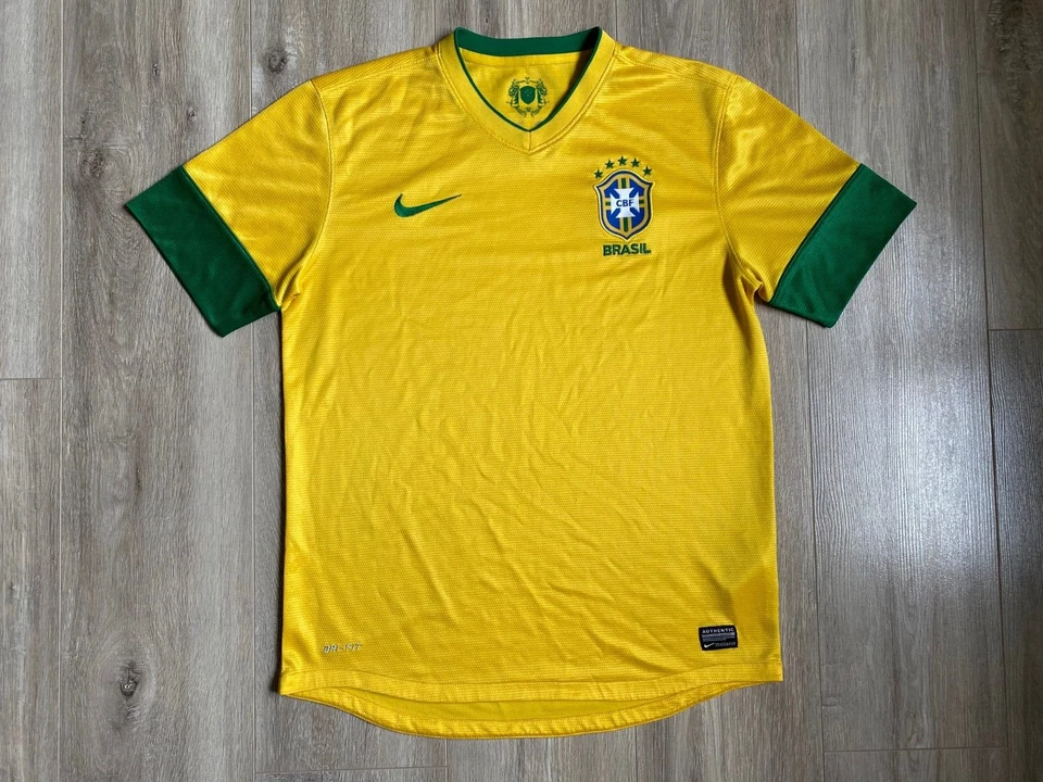 Brasil Home Football Shirt 2012/2013 Jersey Soccer Brasil Camiseta Amarillo N... - Imagen 1 de 4