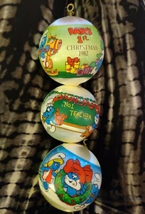 3 Piezas De Colección 🎄 - Colección Pitufo - Adornos Irrompibles de Satén Navidad  - Imagen 1 de 10