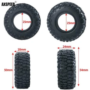 AXSPEED Gummi Reifen für 1:24 RC Auto Car Axial SCX24 90081 AXI00001 AXI00002 - Picture 1 of 14