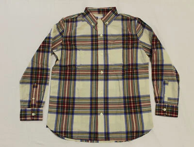 Camisa Gap de popelina a cuadros L/S con botones para niños DG4 roja/blanca a cuadros grande (10) nueva con etiquetas Foto 1 de 3