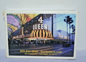 Las Vegas Four Queens Playing Cards Casino Hotel Fremont Street VTG Poker - Picture 1 of 2
