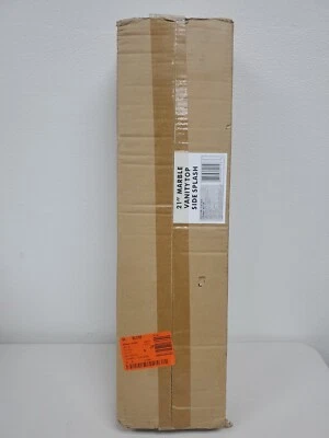 Home Decorators Collection Sidesplash 21 in. Mildew-Resistant Marble Carrara - Image 1 of 2