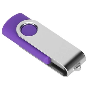 USB Flash Drive Candy Purple Rotatable Portable Storage For PC - Photo 1/12