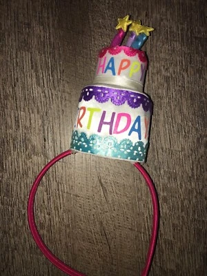 Super Cute Happy Birthday Cake Headband Euc Claire’s Boutique - Image 1 of 3