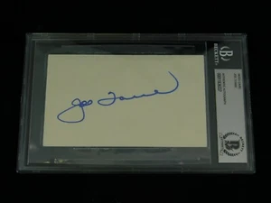 Joe Torre Signed 3x5 Index Card Beckett Encapsulated Yankees MLB HOF - Picture 1 of 1