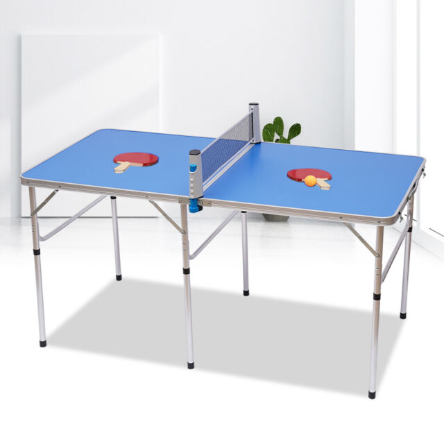 GoSports Mid Size 6 X 3 Foot Indoor Outdoor Table Tennis Ping Pong Game Set