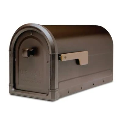 Roxbury Post Mount Mailbox Rubbed Bronze with Premium Cast Aluminum Knob and - Image 1 of 4