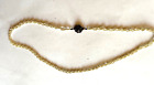 plus petites perles tressées avec grenat 9 ct fermoir 36cms