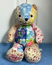 Teddy Bear Nova Plush Cherish Collection Floral Patch Print