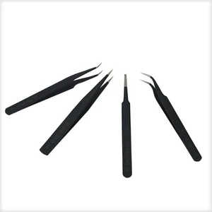 Stainless Steel ESD Safe Tweezer Set Eyebrow Hair Beauty Model Making Soldering - Picture 1 of 2
