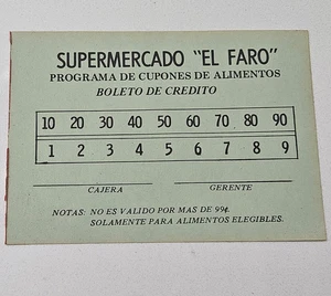 SUPERMERCADO EL FARO CAMUY 1-99c Vale Ficha Cupones FOOD STAMP Token PUERTO RICO - Picture 1 of 12