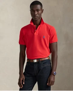 Polo Ralph Lauren Men’s Red Pullover Shirt 100% Cotton Long Sleeve Size Large - Picture 1 of 5