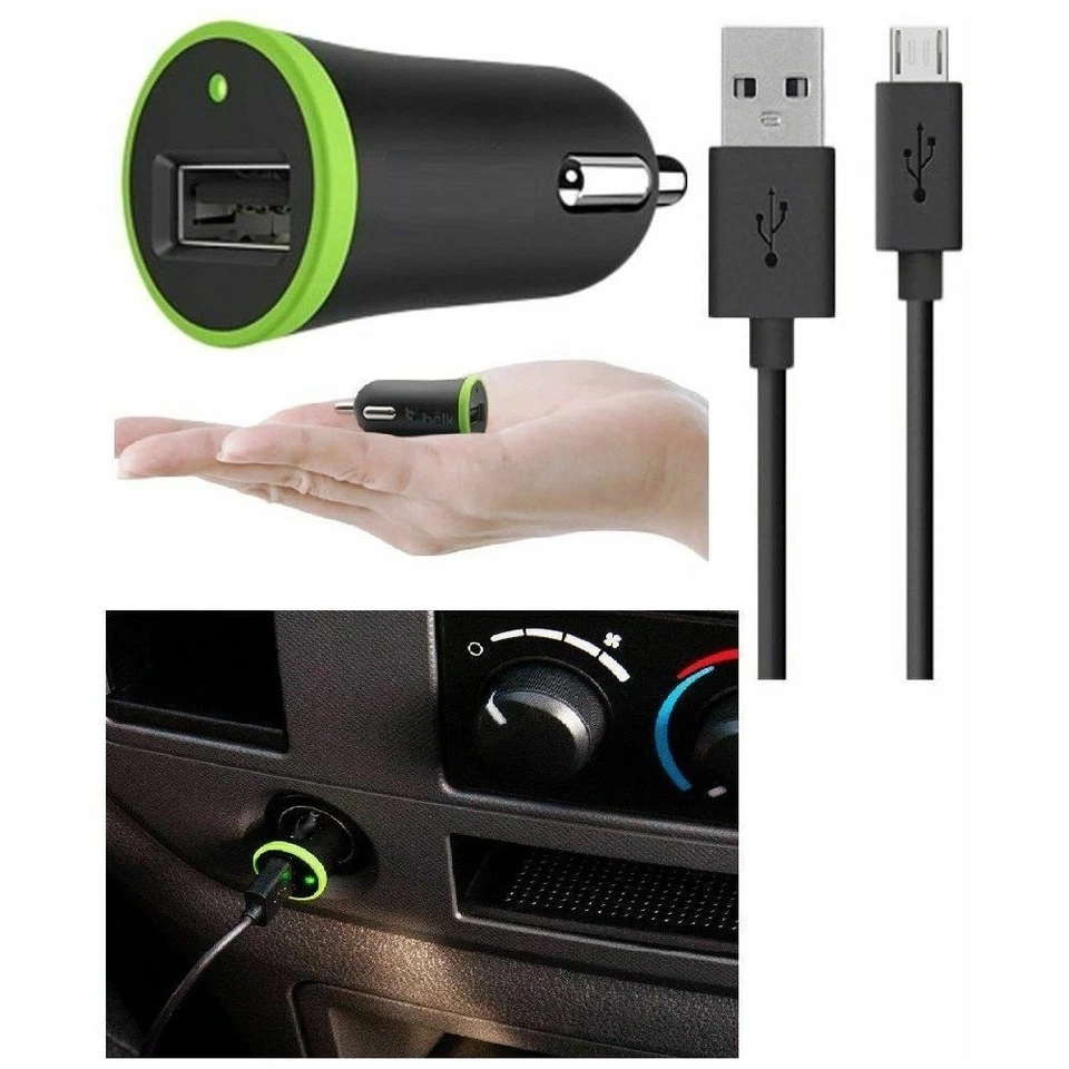 Belkin USB-C 6ft (1.8M) 10W 2.1 AMP + Car charger UNIVERSAL - Image 1 of 2