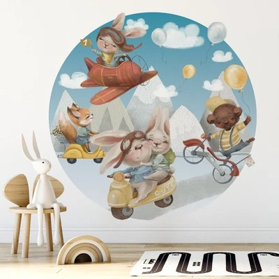 Wall Stickers Bedrooms Children Cloth Repositionable Round Adventure IN By - Image 1 of 4