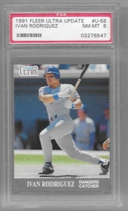 Ivan Rodriguez 1991 Ultra Update Rookie Card RC Graded Nmt/Mint PSA 8 - Picture 1 of 1