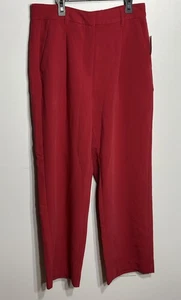 Old Navy Trousers Taylor Wide Leg Pants Extra High Rise Women’s Large Red NEW - Picture 1 of 7