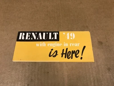 Vintage 1949 Renault Dealership Salesman Brochure - Image 1 of 4