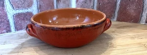 DE SILVA TERRE D'UMBRIA TERRAKOTTA-SUPPENSCHÜSSEL MIT GRIFF. MADE IN ITALY. - Bild 1 von 4