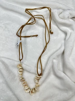 NUEVA Gargantilla Free People Heatwaves en Top Shell Cuero Gamuza Bohemia Gruesa Foto 1 de 4