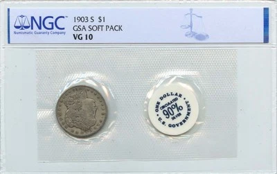 1903-S Morgan Dollar GSA SOFT PACK S$1 NGC VG10 - Image 1 of 2