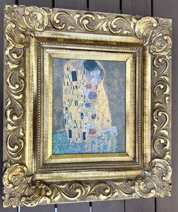 Der Kuss von Gustav Klimt großer professionell gerahmter Goldkunstdruck 16 Fuß 5 x 18,5 Zoll - Bild 1 von 13