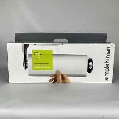 Toallero de papel de montaje en pared Simplehuman, acero inoxidable KT1024 Foto 1 de 4