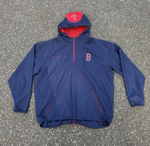 Boston Red Sox Jacke Herren XL MLB Baseball Nike Kapuzenpullover Quarter Zip blau - Bild 1 von 6