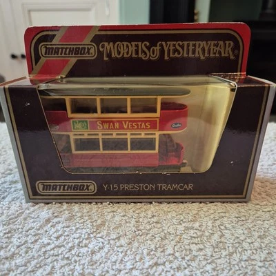 New - Matchbox Models of Yesteryear - Y-15 Preston Tramcar Swan Vestas Matches  - Image 1 of 4