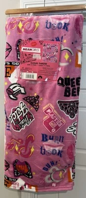Mean Girls™ Girls World Cloud Throw Pink 60" x 70" Plush Polyester NWT FREESHIP - Image 1 of 4