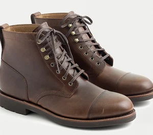 J Crew Kenton Leder Cap-Toe Stiefel F4446 brüniert tabak Größe 9 brandneu - Bild 1 von 4