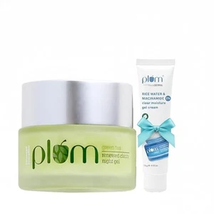 Gel de Noche Claridad Renovada Té Verde Ciruela | 50 ml + 2% Niacinamida y Agua de Arroz Cl - Imagen 1 de 4