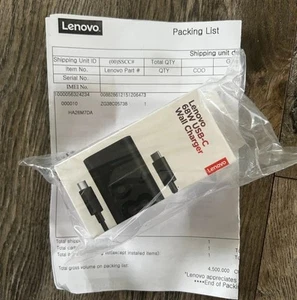 Motorola / Lenovo 68W USB-C Wall Charger Plug + Fast 1.5m USB Type-C Cable - UK - Picture 1 of 7