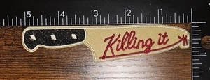 Killing It Knife Symbolic Iron On Patch - Picture 1 of 1