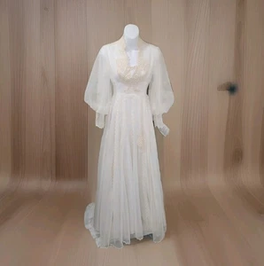 Vestido de novia vintage Alfred Angelo por Edythe Vincent*talla XS (medidas dadas) - Imagen 1 de 15