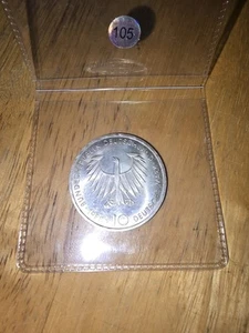 Germany 10 Mark 1988 D Silver Coin Featuring Arthur Schopenhauer - Picture 1 of 2