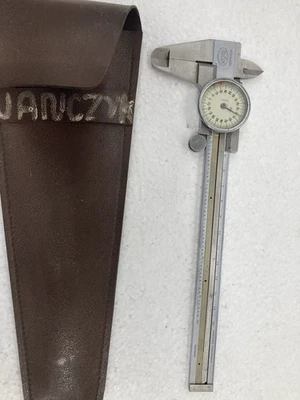 Helios Dial Caliper with Fine Adjustment, White Face, 6" - VINTAGE- West Germany - Image 1 of 3