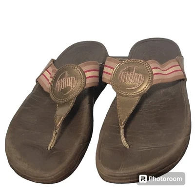 Sandalias FitFlop Chanclas Tanga Marrón Mujer Talla 7 Foto 1 de 4