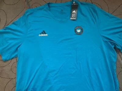 ADIDAS CHARLOTTE CAROLINAS FC AEROREADY MLS ФУТБОЛЬНАЯ РУБАШКА РАЗМЕР 2XLT МУЖЧИН $40 - Изображение 1 из 3
