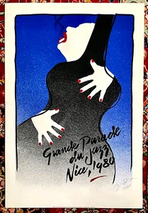 Original JOHN JOHNSON Signed Limited Ed. Poster 'Grand Parade du Jazz Nice 1980' - Picture 1 of 6