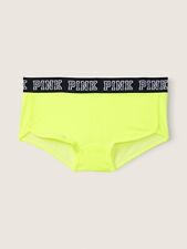 NEW Victoria's Secret PINK COTTON LOGO BLOCK SHORTIE BOYSHORT PANTY L Panties